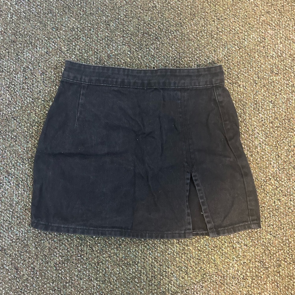 Lioness Black Denim Skirt